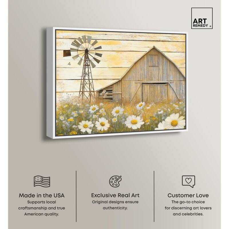 Old Windmill Canvas by Art Remedy