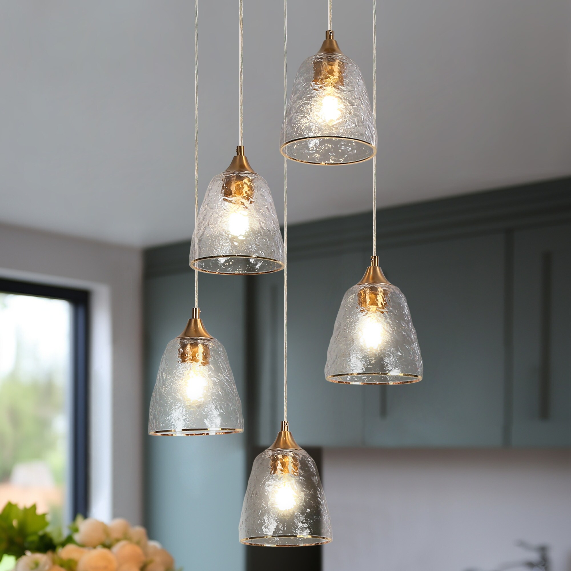 Coloured glass cluster pendant lights 2025