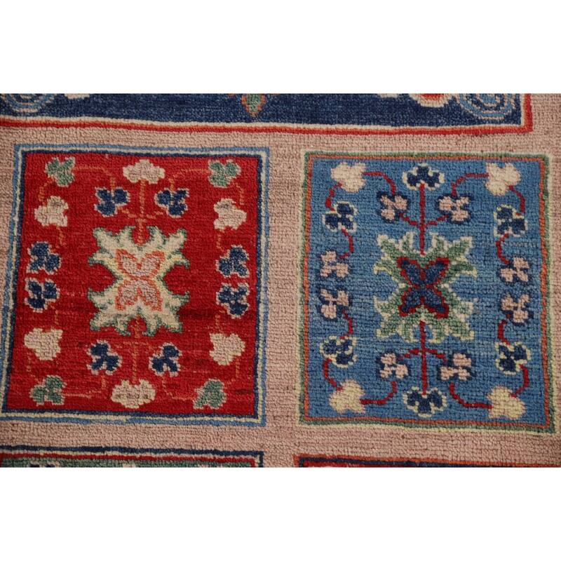 Garden Design Kazak Oriental Traditional Wool Area Rug Hand-knotted - 6'8" x 9'11"