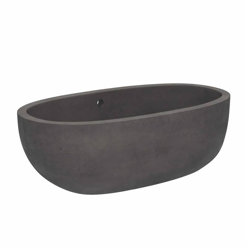 Avalon NativeStone Freestanding Soaking Tub - 66" - Slate