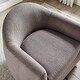 preview thumbnail 9 of 11, 33" Swivel Barrel Chair with Removable Cushion in Teddy Fleece Upholstery