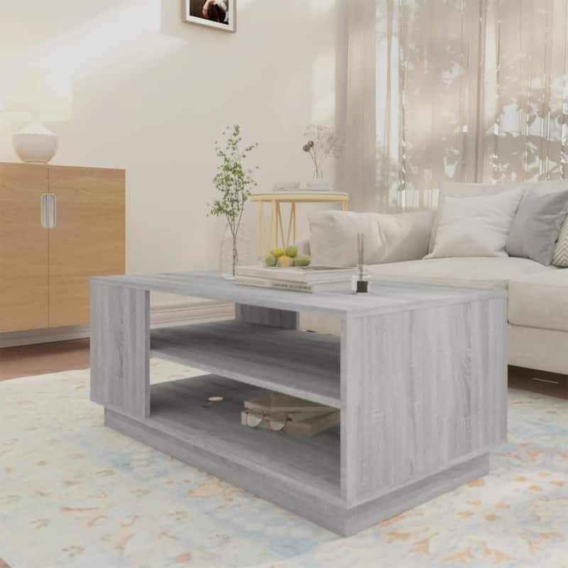 vidaXL Coffee Table Accent End Side Sofa Table for Living Room Engineered Wood - 40.2" x 21.7" x 16.9"