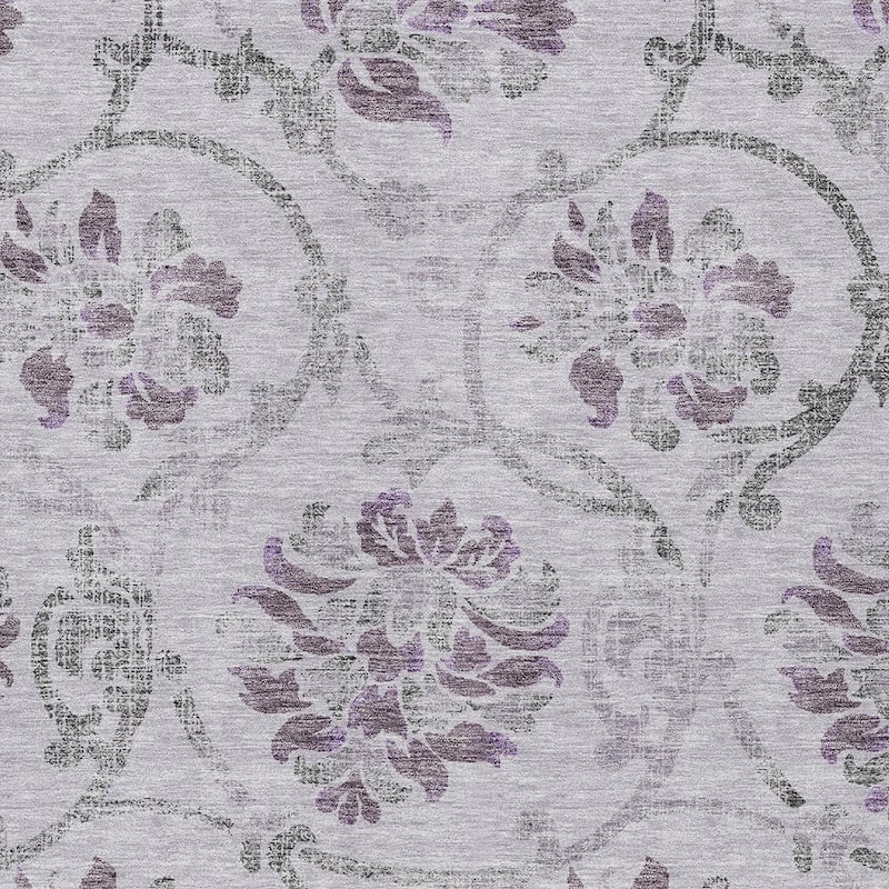 HomeRoots Floral Traditional Rectangle Outdoor Rug