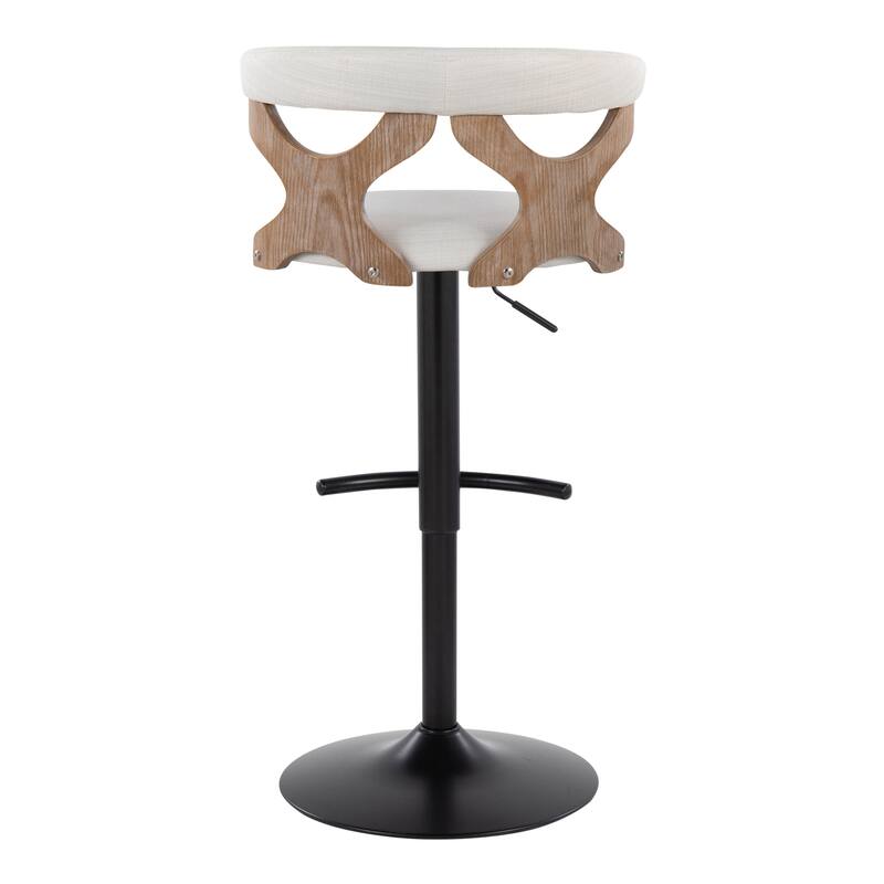 Carson Carrington Viby Adjustable Bar Stool with Rounded T Footrest (Set of 2)