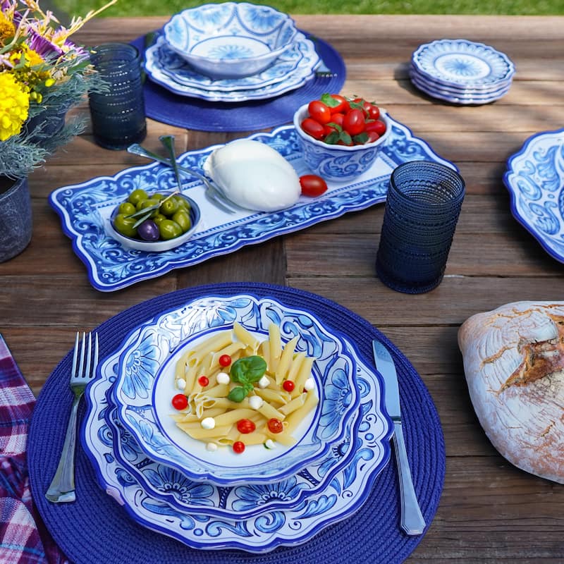 Certified International Veranda Melamine 9" Salad/Dessert Plates, Set of 4 - 9" Diameter x 1"