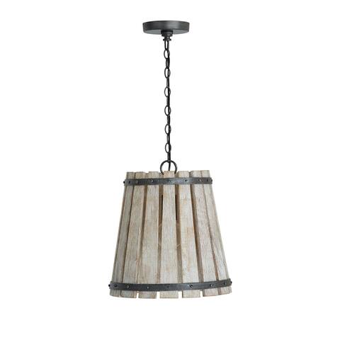 Remi 1-light Brushed White Wash/ Nordic Iron Pendant