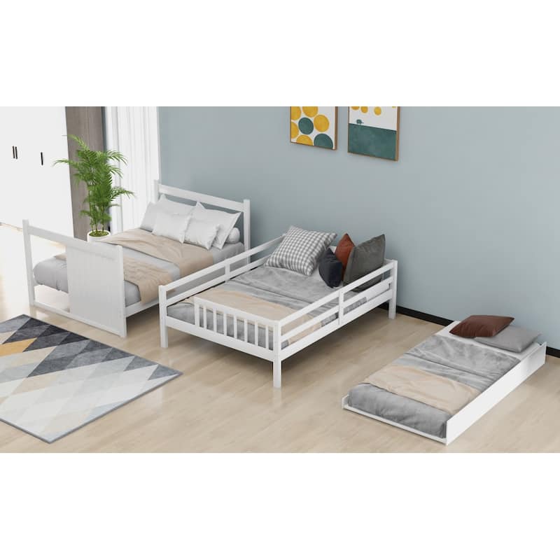 Full over Full Bunk Bed with Twin Size Trundle