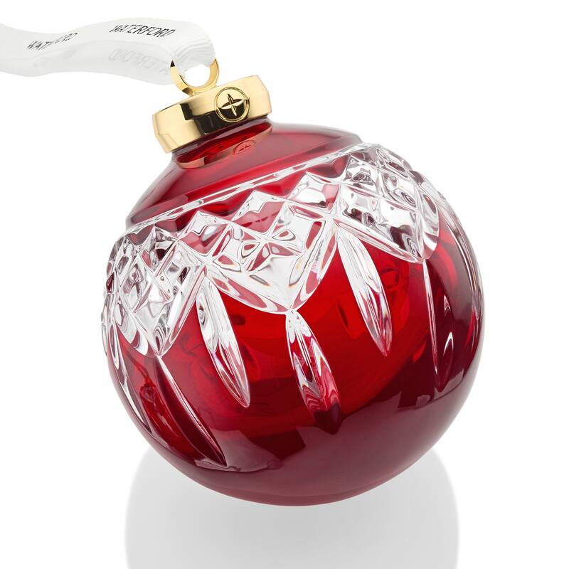 Waterford Lismore Bauble Ornament, Red