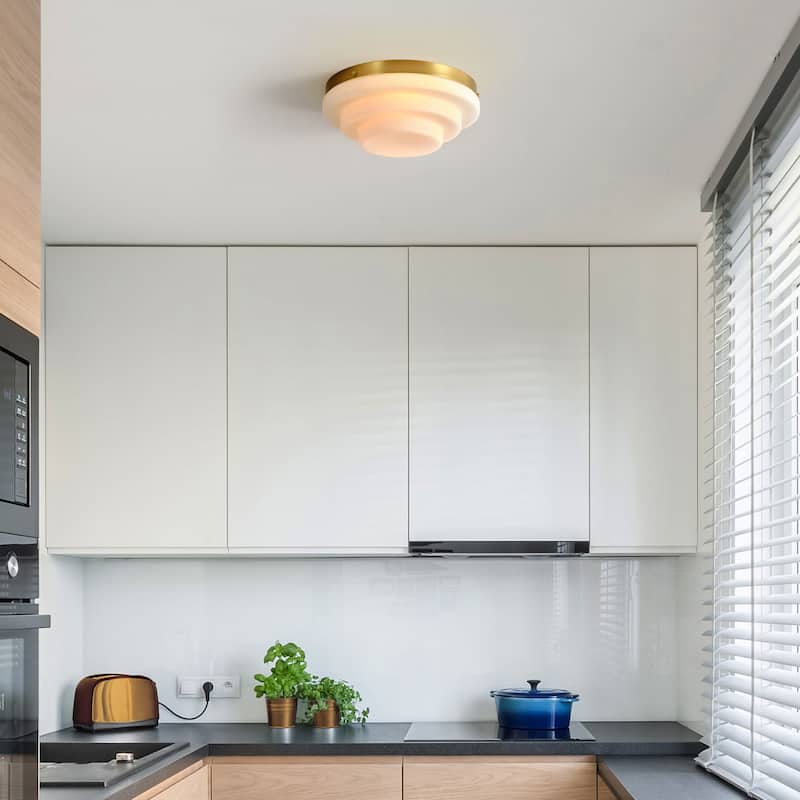 Globe Electric 91005474 Devo 2 Light 12" Wide Flush Mount Ceiling