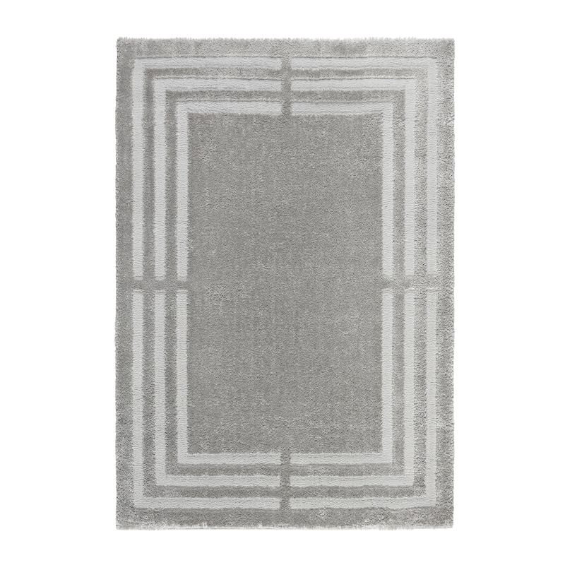TOWN & COUNTRY EVERYDAY Cloud Shag Plush Border Area Rug