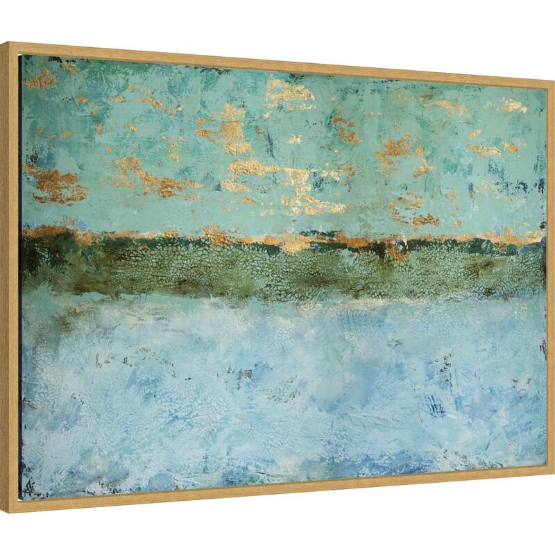 Yellow Horizon by Renate Holzner Framed Canvas Wall Art Print