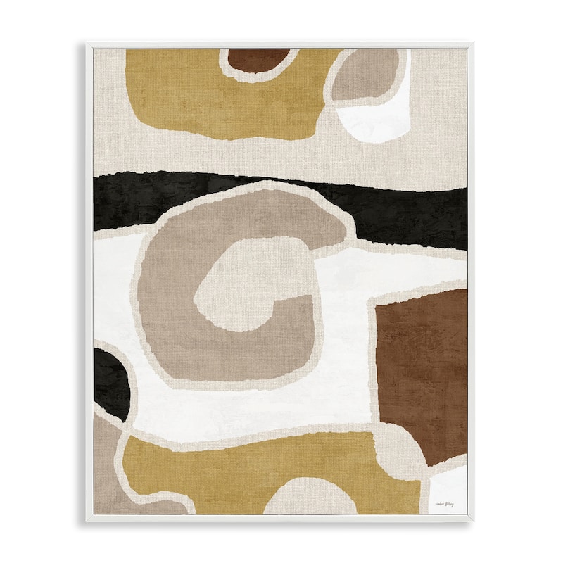 Stupell Earthy Boho Geometrics Framed Giclee Art Design By Amber Sterling - 24 x 30 - White