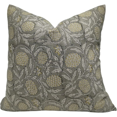 Fabdivine Linen Indoor Sofa Block print pillow Cover