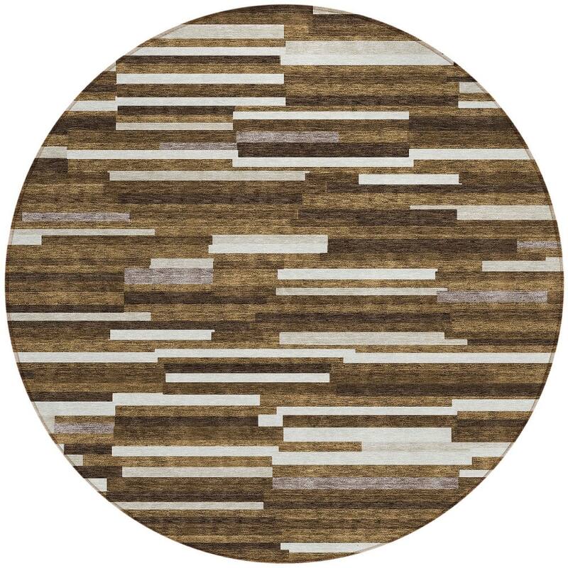 HomeRoots Striped Transitional Rectangle Outdoor Rug
