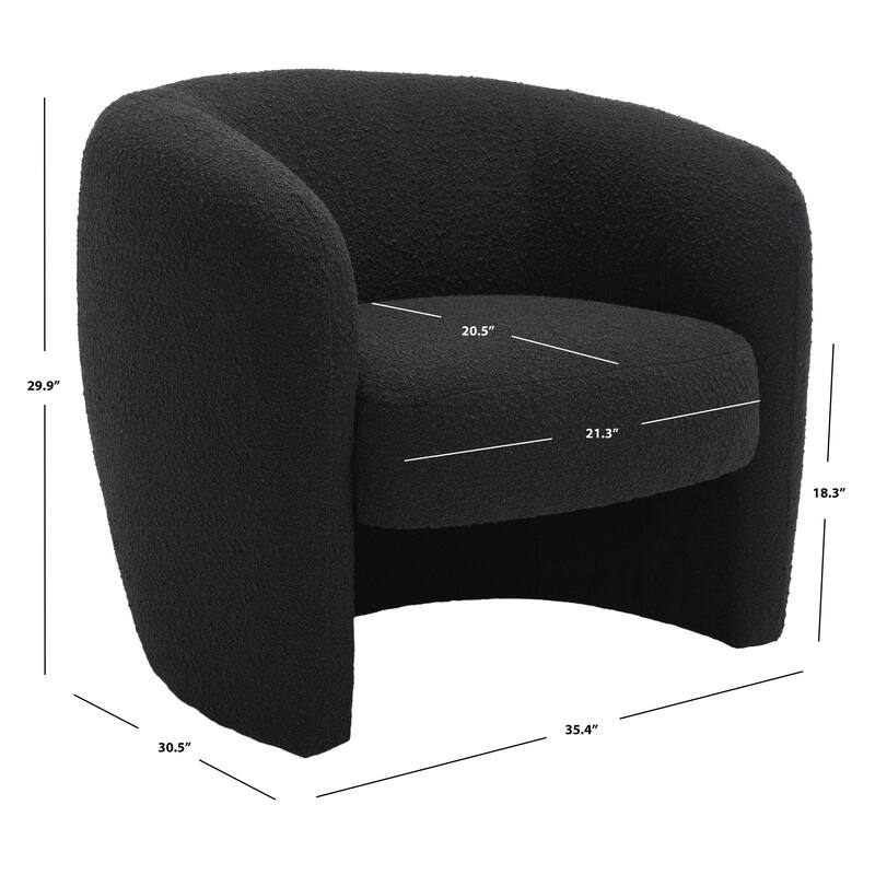 SAFAVIEH Couture Sangita Barrel Back Accent Chair - 35" W x 31" D x 30" H - 35Wx31Dx30H