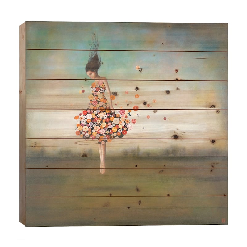 Boundlessness in Bloom Print On Wood by Duy Huynh - Multi-Color - 26x26x1.5