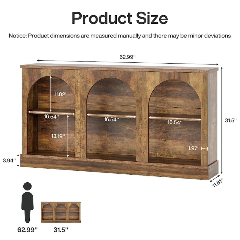 Farmhouse TV Stand for TVs Up to 65 Inches, Farmhouse Entertainment Center with Storage