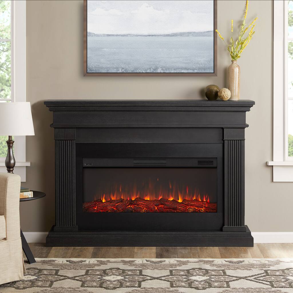 Beau 58.5" Electric Fireplace in Gray by Real Flame