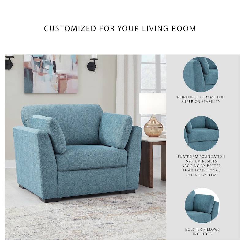 Signature Design by Ashley Keerwick Blue Oversized Chair - 48" W x 41" D x 39" H