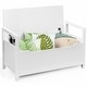 preview thumbnail 9 of 10, Costway Shoe Bench Storage Rack Cushion Seat Ottoman Bedroom Hallway - 34.3'‘ x 15.2'' x 19.3''