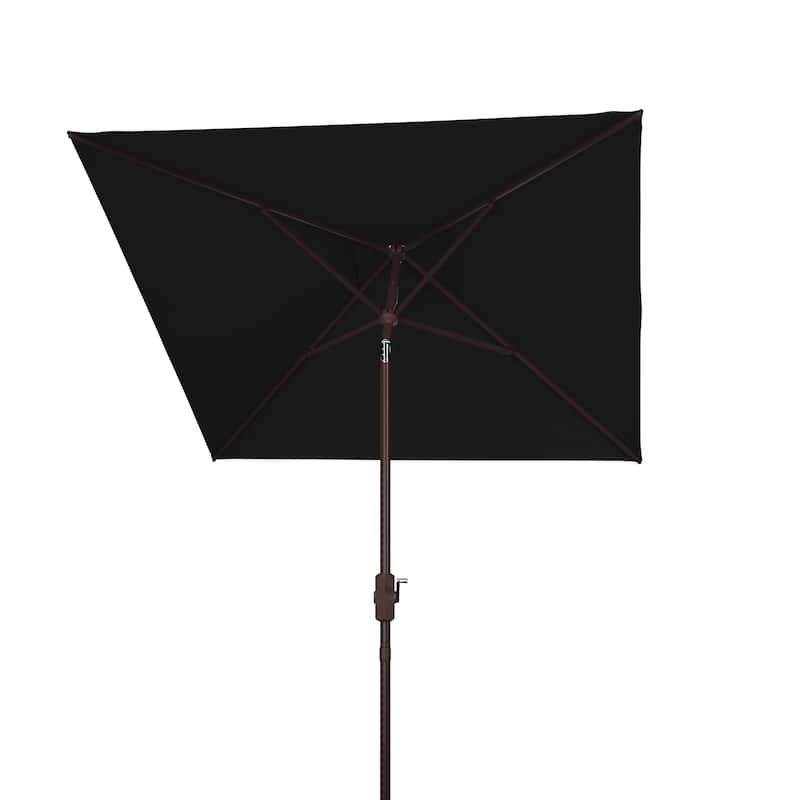 SAFAVIEH Outdoor Living Zimmerman 7.5-foot Square Market Umbrella - Black