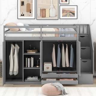 Double loft sale bed with storage