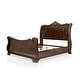 preview thumbnail 4 of 4, Furniture of America Cane Traditional Cherry Solid Wood Sleigh Bed
