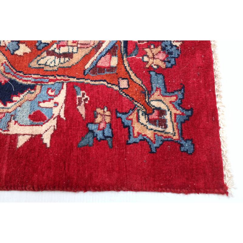 ECARPETGALLERY Hand-knotted Antalya Vintage Burgundy Wool Rug - 9'8 x 12'10