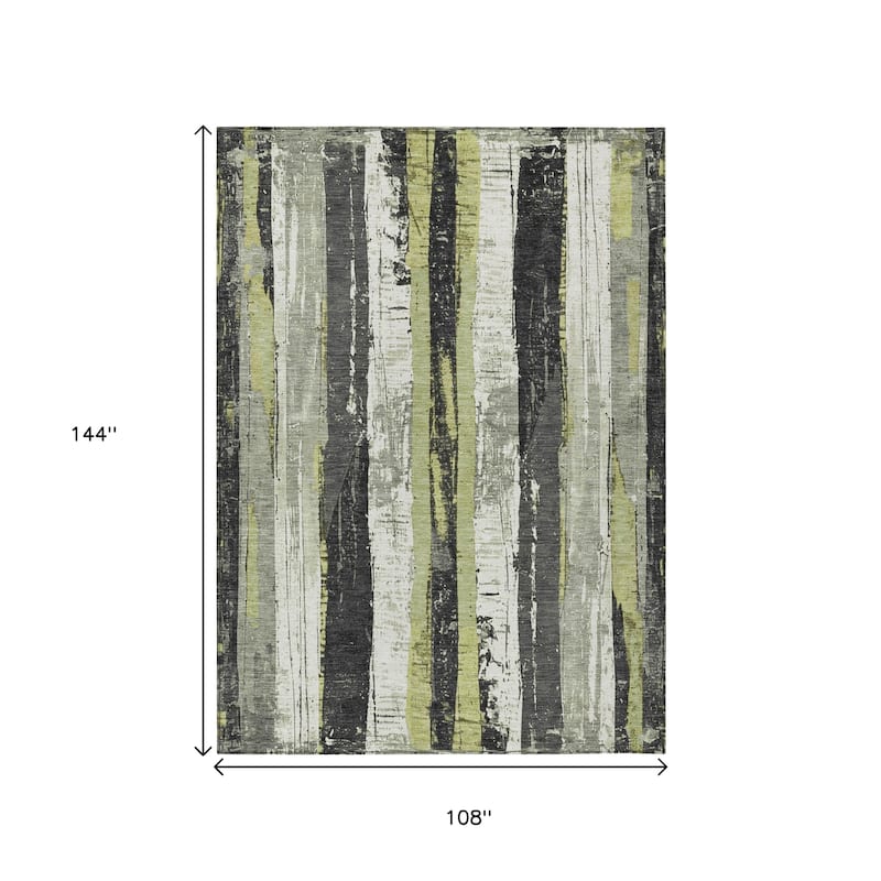 HomeRoots Striped Transitional Rectangle Outdoor Rug