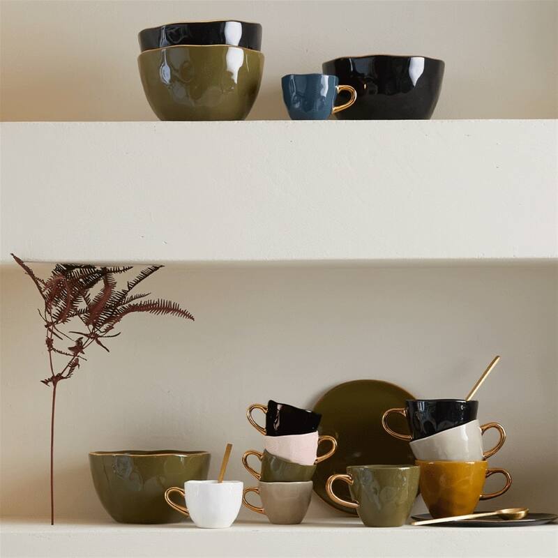 Good Morning Coffee Cup Amber Green