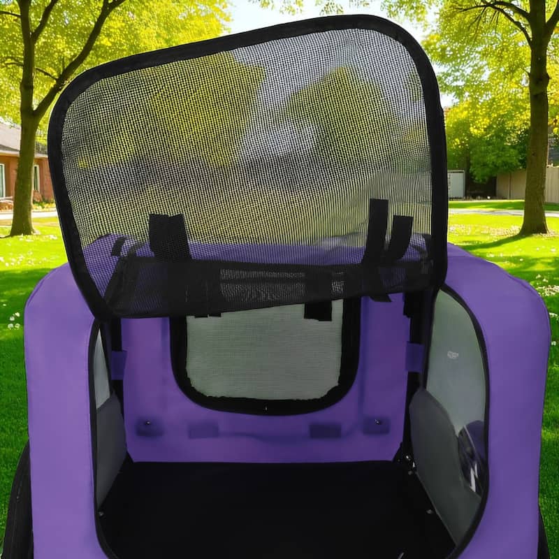 Heavy Duty Foldable Pet Bike Trailer - Dog & Cargo Carrier with 16-Inch All-Terrain Wheels and Universal Hitch