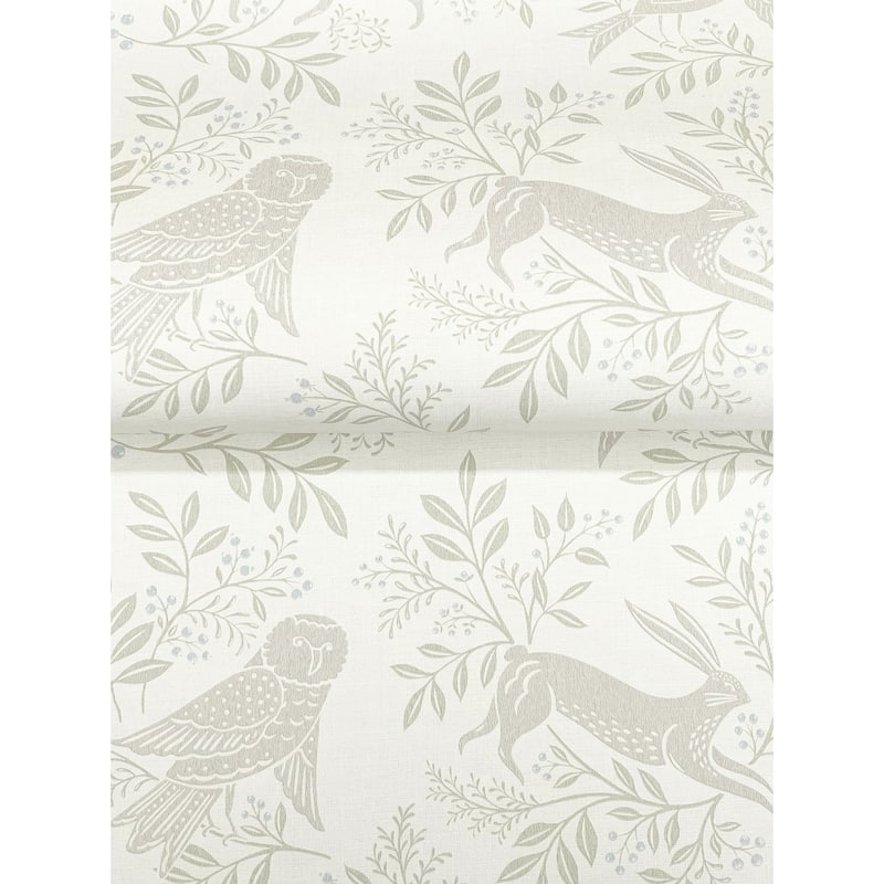 Chesapeake Revelry White Forest Frolic Wallpaper
