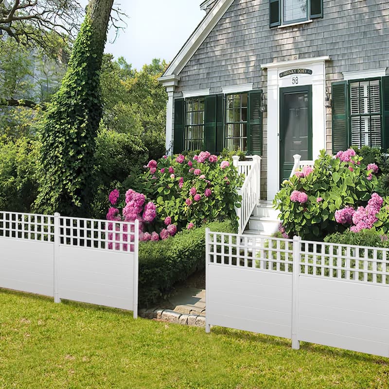 Garden Outdoor Fence Panel Decorative Vinyl Picket Fence No Dig Fencing for Yard Patio