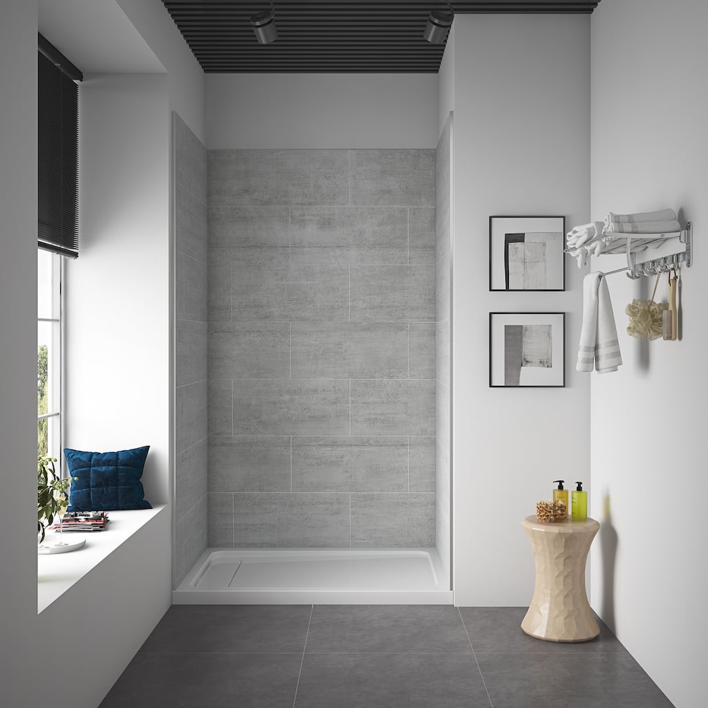 Ove Decors Misty 48 x 32 in. Solid Surface Alcove Shower Wall