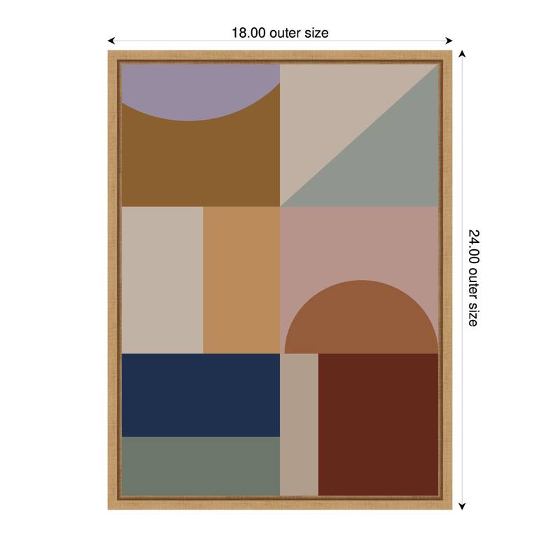 Kate and Laurel Modern Bohemian Pattern 2 by The Creative Bunch Studio Framed Canvas Wall Art Print