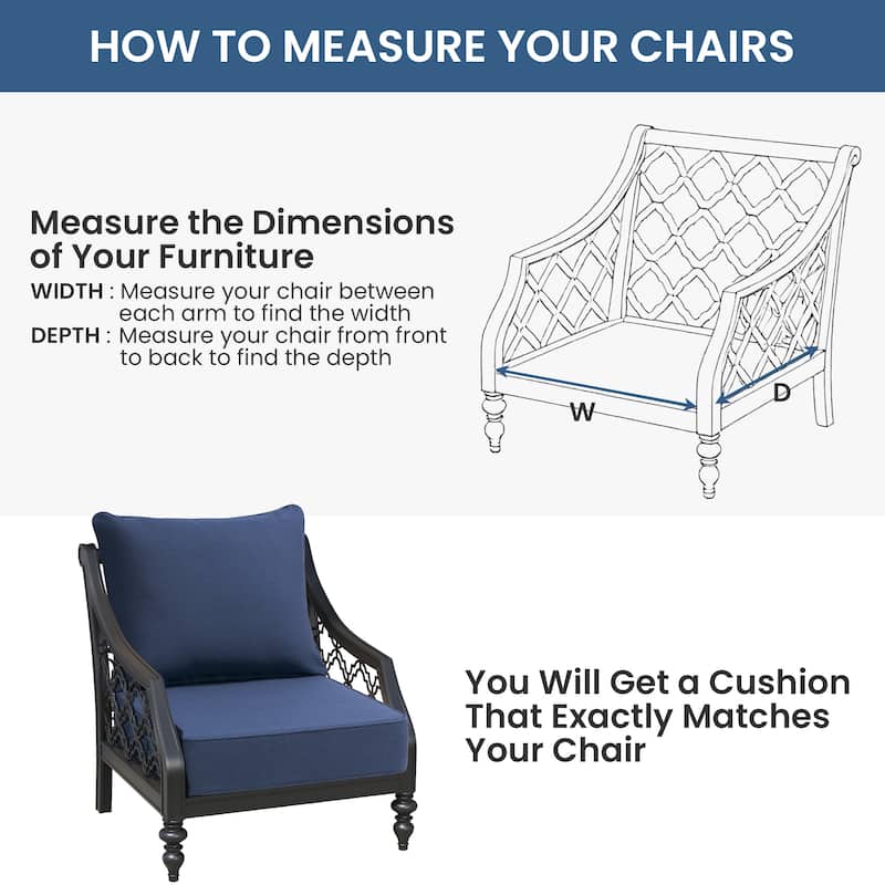 Crestlive Products Outdoor Premium Deep Seat Cushion Set