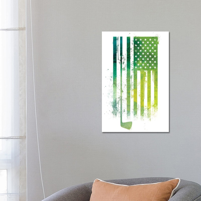 iCanvas "Golf Sports Flag" by 5by5collective Canvas Print - 26x18x1.5