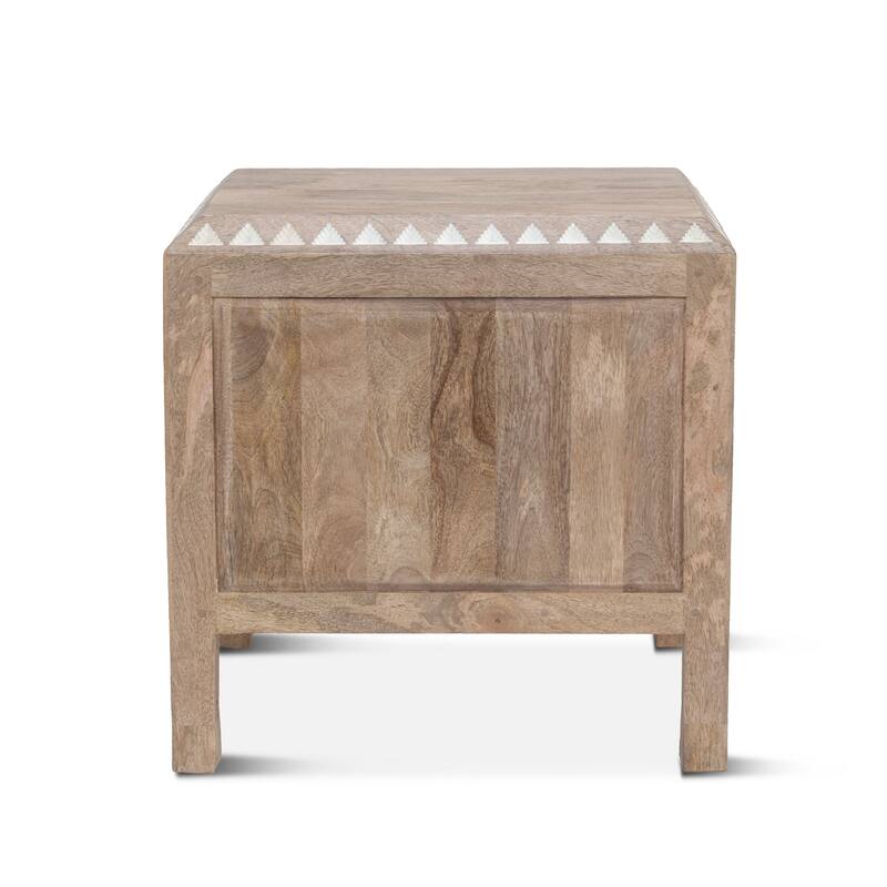 Haveli Geometric Carved Night Chest