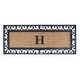 preview thumbnail 127 of 187, Non Slip Coir Low Profile Myla Monogrammed Entry Doormat, 17.7"x47.25" monogrammed h