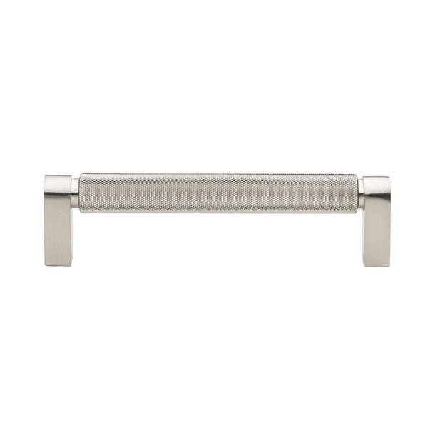 GlideRite 5Pack 5inch Center Solid Knurled Bar Pull Satin Nickel On