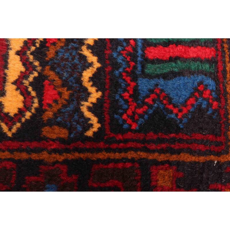 ECARPETGALLERY Hand-knotted Teimani Red Wool Rug - 3'3 x 6'9