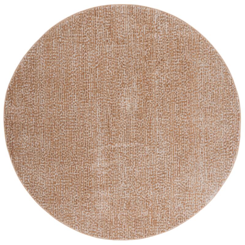 SAFAVIEH Hazel Erda Modern Contemporary Rug - 6' Round - Gold/Beige