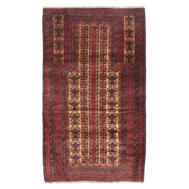 ECARPETGALLERY Hand-knotted Teimani Beige Wool Rug - 2'8 x 4'7