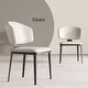 preview thumbnail 2 of 11, Modern Upholstered Leather Dining Chairs Ergonomic Kitchen Chairs with Metal Legs - 20.07"Wx18.89"Dx31.88"H