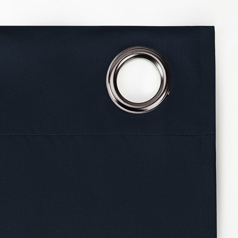 Sun Zero Sheridan Dual-Sided Magnetic Closure Total Blackout Grommet 2-Piece Curtain Panel Pair