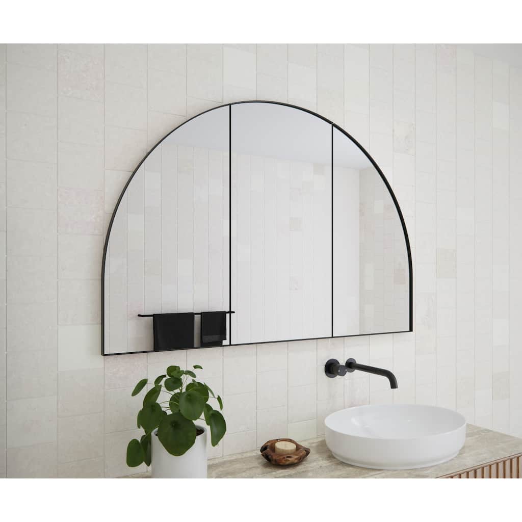 Three Door Steel Frame Arch Shape Medicine Cabinet