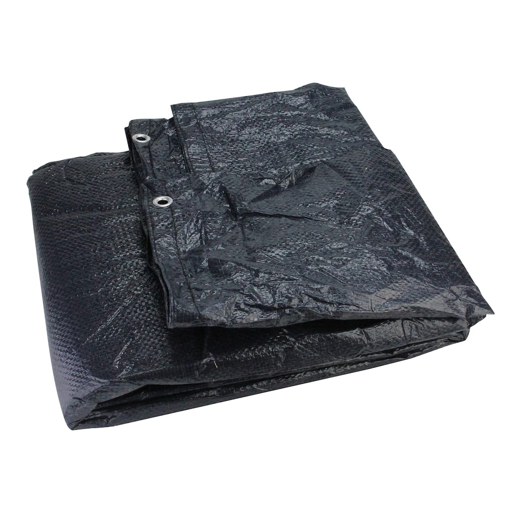 Black Oval Above Ground Swimming Pool Winter Cover 18' x 24' - 18' x 24'