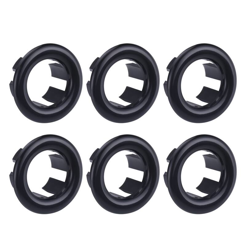 WOWOW 1.2 in. Sink Basin Trim Overflow Cover (6-Pack) - Matte Black