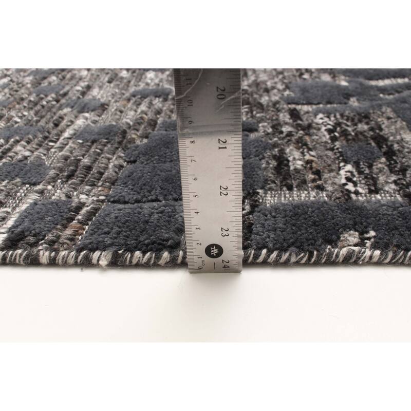 ECARPETGALLERY Hand-knotted Tangier Grey Wool Rug - 3'1 x 5'1