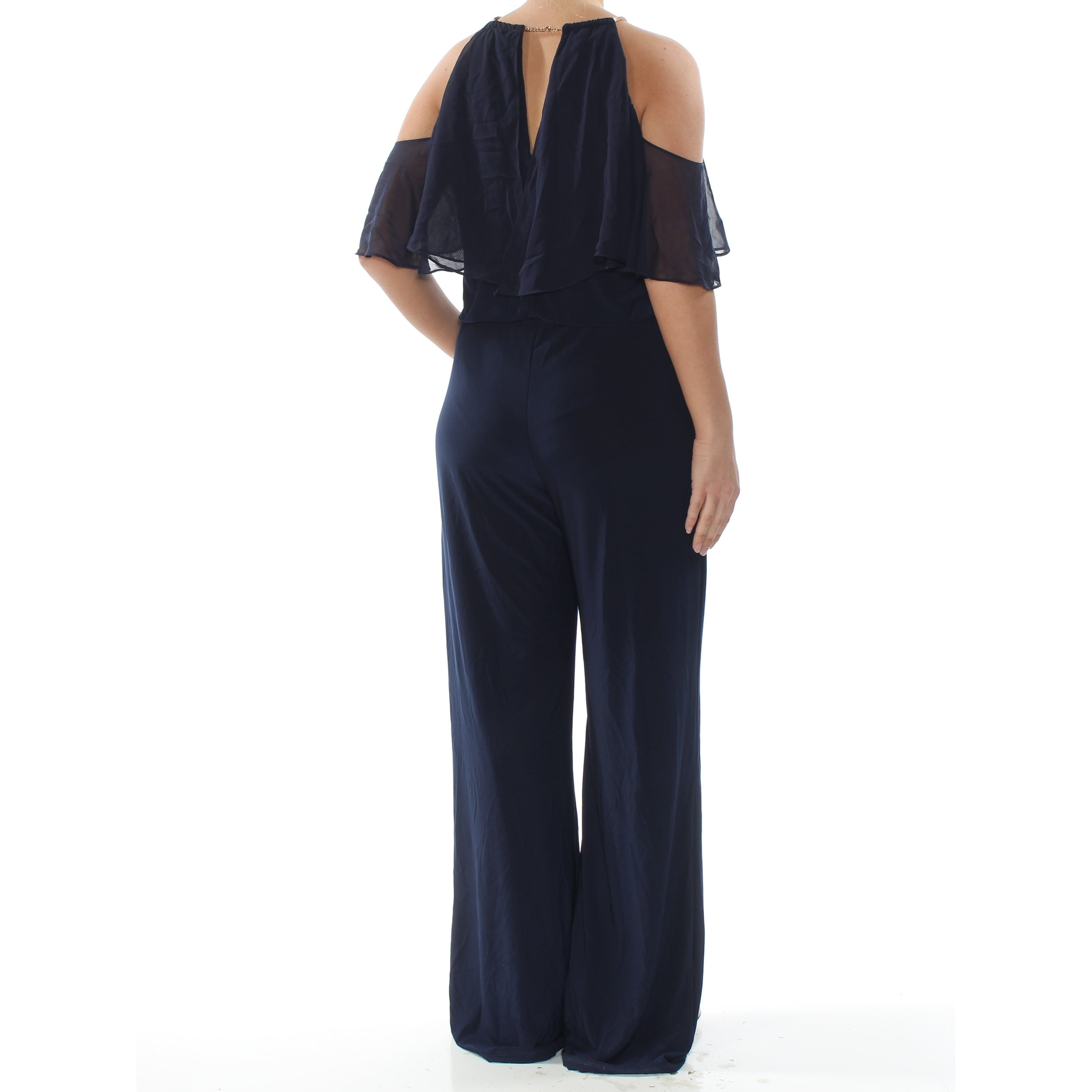 navy blue evening jumpsuit